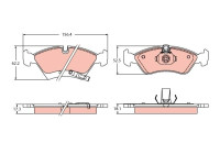 Brake pad set, disc brake GDB2441 TRW
