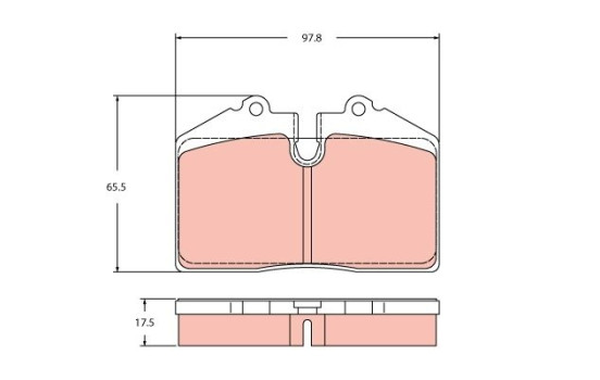 Brake pad set, disc brake GDB2442 TRW