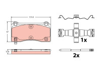 Brake pad set, disc brake GDB2448 TRW