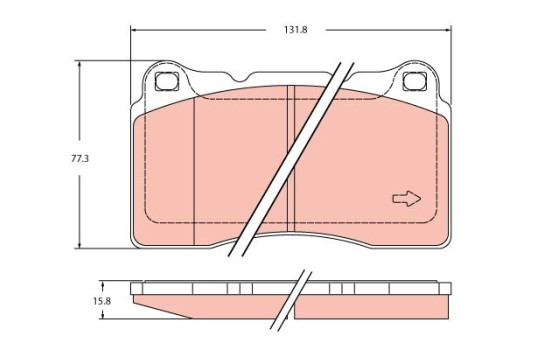 Brake pad set, disc brake GDB2453 TRW