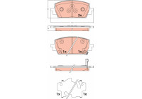 Brake pad set, disc brake GDB2463 TRW