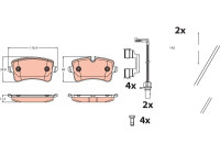 Brake pad set, disc brake GDB2464 TRW