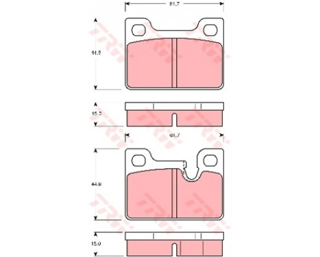 Brake Pad Set, disc brake GDB247 TRW