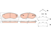 Brake pad set, disc brake GDB2474 TRW
