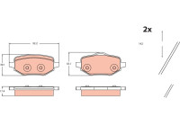 Brake pad set, disc brake GDB2480 TRW