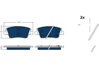 Brake pad set, disc brake GDB2497BTE TRW
