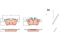 Brake pad set, disc brake GDB2499 TRW
