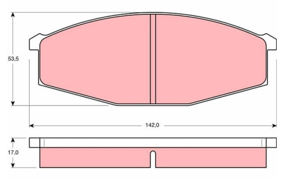 Brake Pad Set, disc brake GDB251 TRW, Image 2