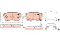 Brake pad set, disc brake GDB2510 TRW