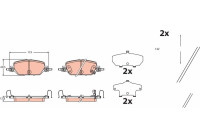Brake pad set, disc brake GDB2513 TRW