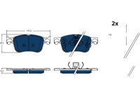 Brake pad set, disc brake GDB2518BTE TRW