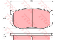 Brake Pad Set, disc brake GDB252 TRW