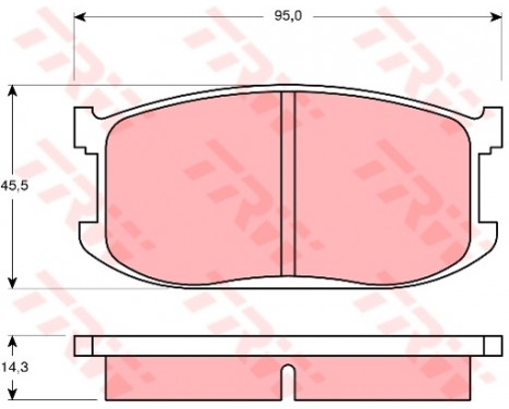 Brake Pad Set, disc brake GDB252 TRW