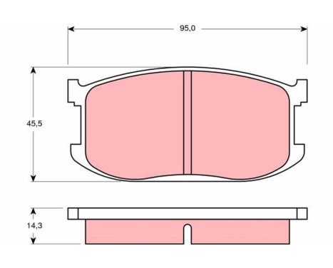 Brake Pad Set, disc brake GDB252 TRW, Image 2