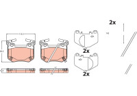 Brake pad set, disc brake GDB2520 TRW