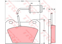 Brake Pad Set, disc brake GDB253 TRW