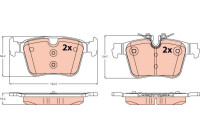 Brake pad set, disc brake GDB2532 TRW