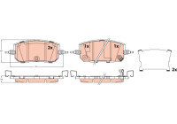 Brake pad set, disc brake GDB2537 TRW