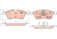 Brake pad set, disc brake GDB2545 TRW