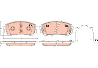 Brake pad set, disc brake GDB2560 TRW