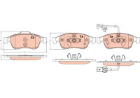 Brake pad set, disc brake GDB2565 TRW