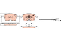 Brake pad set, disc brake GDB2568 TRW