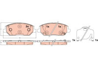Brake pad set, disc brake GDB2577 TRW