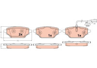 Brake pad set, disc brake GDB2592 TRW
