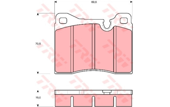 Brake Pad Set, disc brake GDB261 TRW