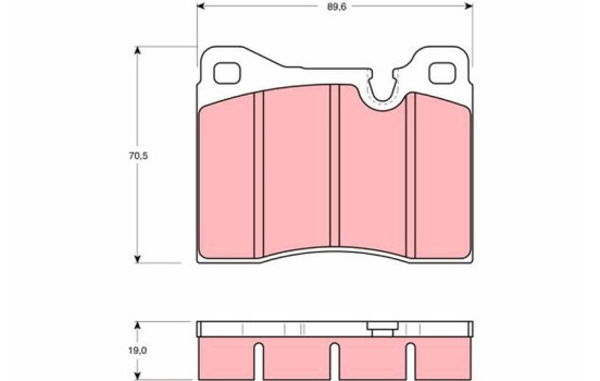 Brake Pad Set, disc brake GDB261 TRW, Image 2