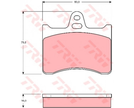 Brake Pad Set, disc brake GDB262 TRW