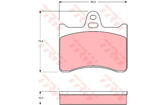 Brake Pad Set, disc brake GDB262 TRW