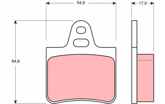 Brake Pad Set, disc brake GDB263 TRW, Image 2