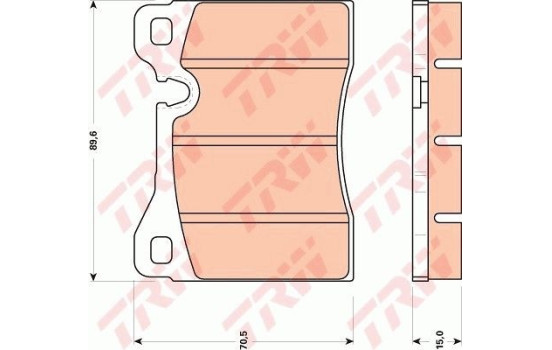 Brake Pad Set, disc brake GDB270 TRW, Image 2