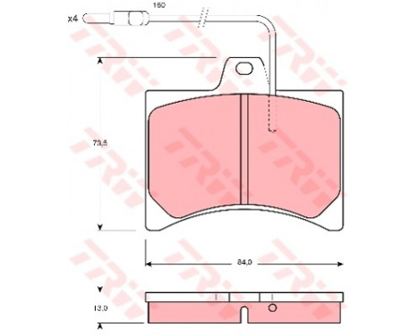 Brake Pad Set, disc brake GDB276 TRW