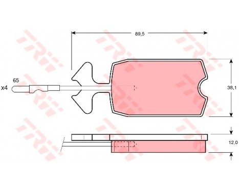 Brake Pad Set, disc brake GDB277 TRW