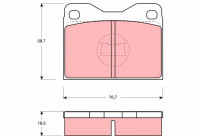 Brake Pad Set, disc brake GDB279 TRW