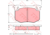 Brake Pad Set, disc brake GDB280 TRW
