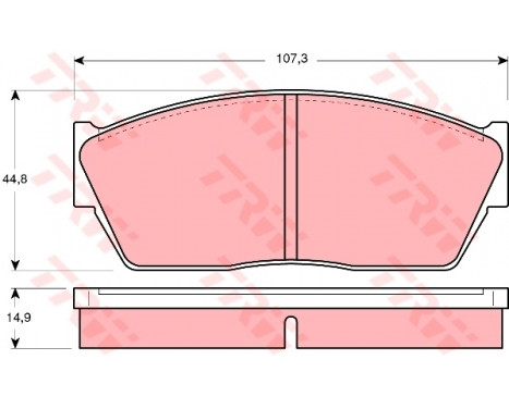 Brake Pad Set, disc brake GDB284 TRW