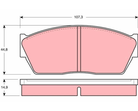 Brake Pad Set, disc brake GDB284 TRW, Image 2