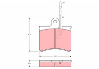 Brake Pad Set, disc brake GDB287 TRW