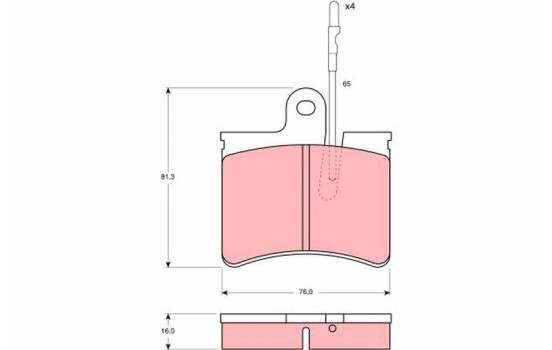 Brake Pad Set, disc brake GDB287 TRW