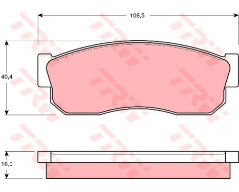 Brake Pad Set, disc brake GDB288 TRW