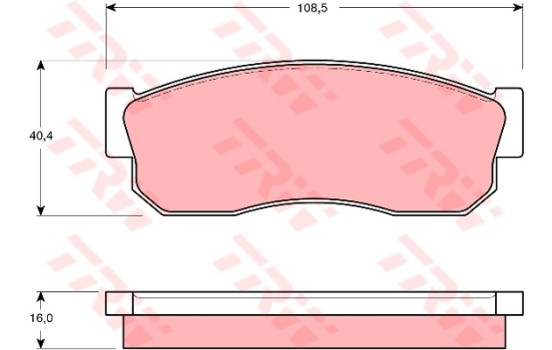 Brake Pad Set, disc brake GDB288 TRW