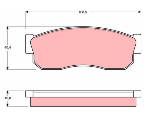 Brake Pad Set, disc brake GDB288 TRW, Image 2