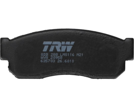 Brake Pad Set, disc brake GDB288 TRW, Image 4