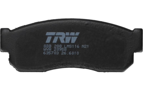 Brake Pad Set, disc brake GDB288 TRW, Image 4