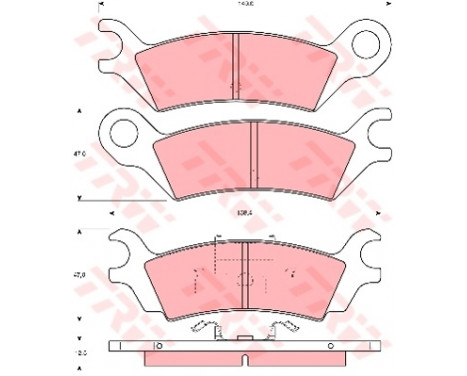 Brake Pad Set, disc brake GDB290 TRW