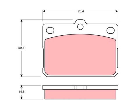 Brake Pad Set, disc brake GDB295 TRW, Image 2
