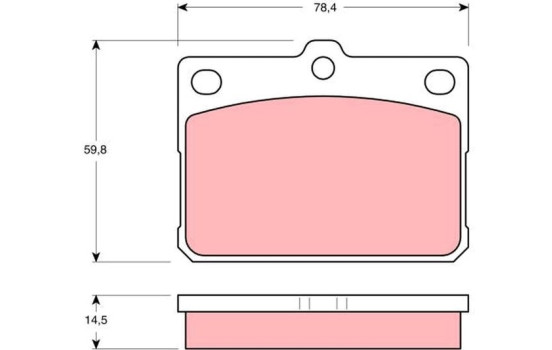 Brake Pad Set, disc brake GDB295 TRW, Image 2
